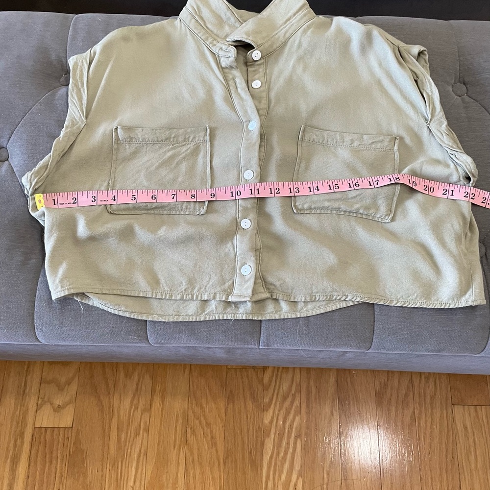 Lulu’s On A Journey Button Up Crop Top - image 4
